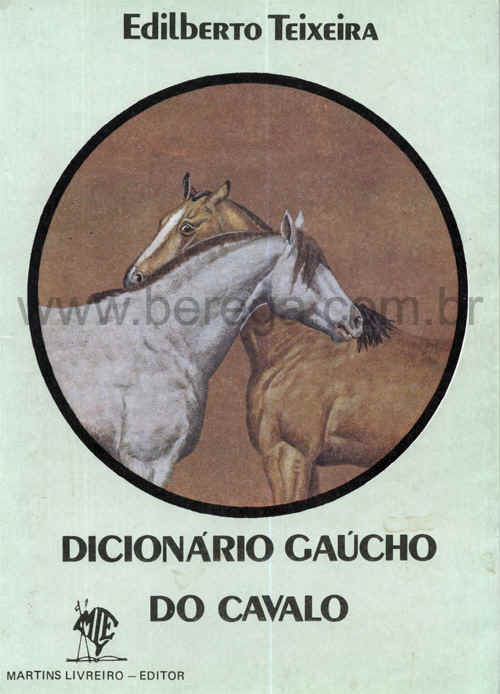 Capa Livro Dicionário Gaúcho do Cavalo - 1987